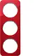 Berker 10132349 afdekraam 3-voudig R1 transparant rood acryl wit