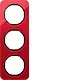 Berker 10132344 afdekraam 3-voudig R1 transparant rood acryl zwart