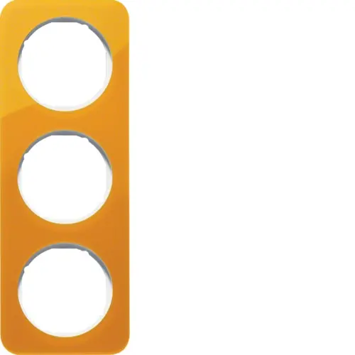 Berker 10132339 afdekraam 3-voudig R1 transparant oranje acryl wit