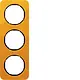 Berker 10132334 afdekraam 3-voudig R1 transparant oranje acryl zwart