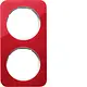 Berker 10122349 afdekraam 2-voudig R1 transparant rood acryl wit