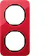 Berker 10122344 afdekraam 2-voudig R1 transparant rood acryl zwart