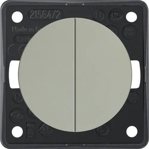Berker 936552568 Integro Flow serieschakelaar 10 AX mat chroom gelakt