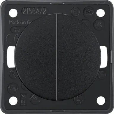 Berker 936552510 Integro Flow serieschakelaar 10 AX zwart glans