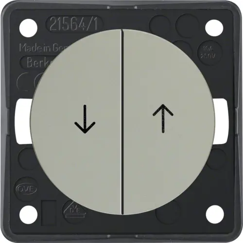Berker 936532524 Integro Flow jaloezie impulsdrukker met pijlsymbolen edelstaal