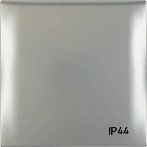 Berker 918282568 Integro Flow afdekraam 1-voudig met klapdeksel mat chroom gelakt IP44