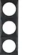 Berker 918192510 Integro Flow afdekraam 3-voudig zwart glans