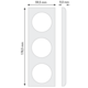 Berker 918192510 Integro Flow afdekraam 3-voudig zwart glans