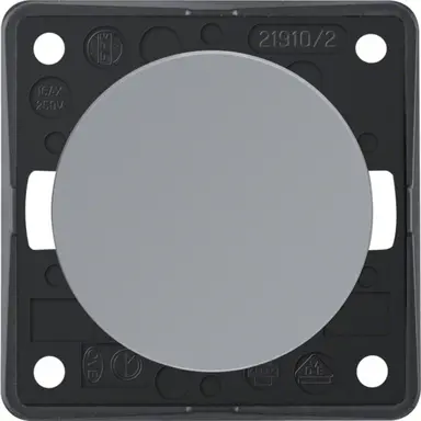 Berker 936522507 Integro Flow uitschakelaar 2-polig 10 AX grijs glans