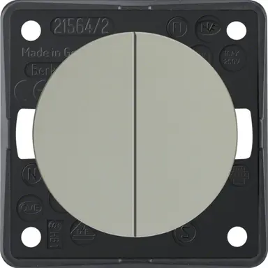 Berker 936552524 Integro Flow serieschakelaar 10 AX edelstaal