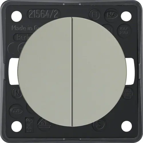 Berker 936552524 Integro Flow serieschakelaar 10 AX edelstaal