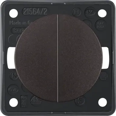Berker 936552501 Integro Flow serieschakelaar 10 AX bruin mat