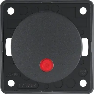 Berker 937722505 Integro Flow pulsdrukker maakcontact verlicht antraciet mat