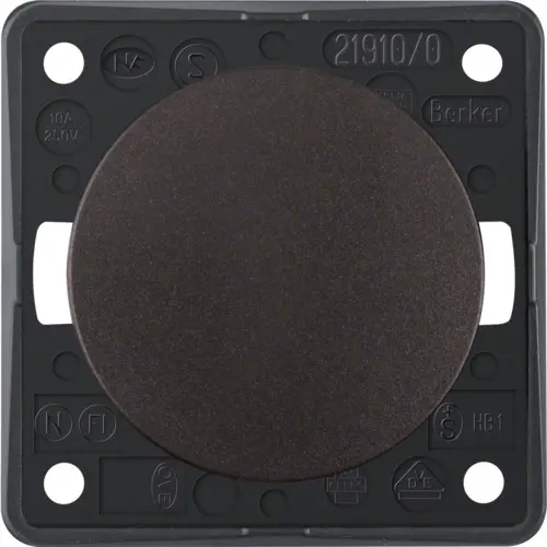 Berker 936712501 Integro Flow pulsdrukker maakcontact bruin mat