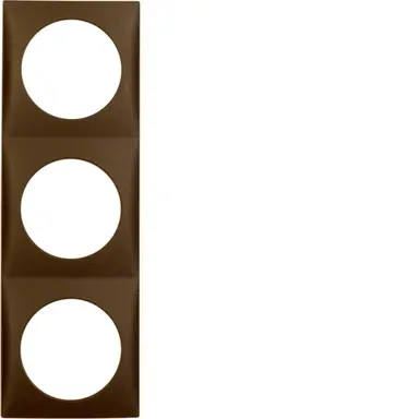 Berker 918192511 Integro Flow afdekraam 3-voudig bruin mat