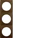 Berker 918192511 Integro Flow afdekraam 3-voudig bruin mat