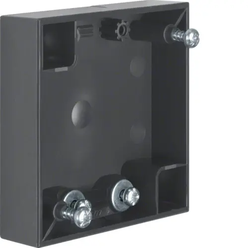 Berker 911522555 Integro Flow opbouwbehuizing vlak met 1x trekontlasting antraciet glans