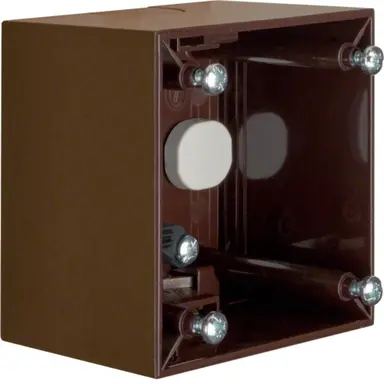 Berker 911512511 Integro Flow opbouwbehuizing hoog met trekontlasting bruin glans