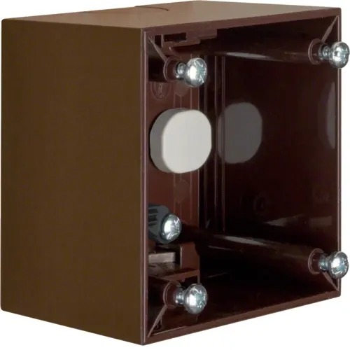 Berker 911512511 Integro Flow opbouwbehuizing hoog met trekontlasting bruin