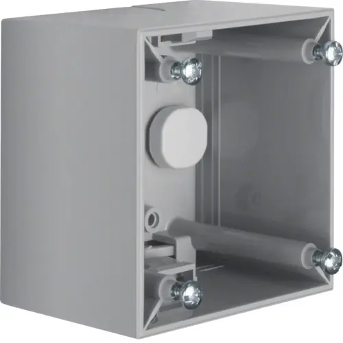 Berker 911512507 Integro Flow opbouwbehuizing hoog zonder trekontlasting grijs glans