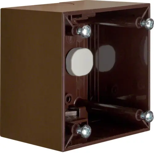 Berker 911512501 Integro Flow opbouwbehuizing hoog zonder trekontlasting bruin glans
