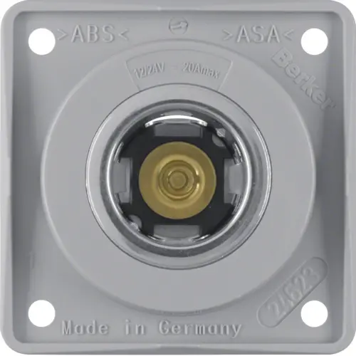 Berker 845712507 Integro Flow wandcontactdoos 12V/20A grijs mat