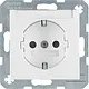 Berker 47491909 wandcontactdoos randaarde kindveilig tekstveld S1/B3/B7 wit mat