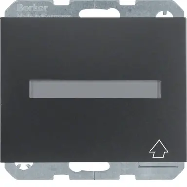 Berker 47527106 wandcontactdoos randaarde kindveilig klapdeksel tekstveld K1 antraciet