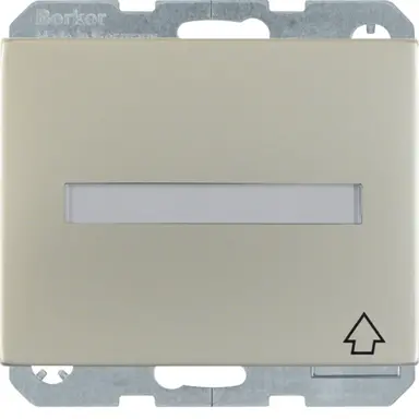 Berker 47527104 wandcontactdoos randaarde kindveilig klapdeksel tekstveld K5 edelstaal