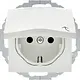 Berker 47461909 wandcontactdoos randaarde kindveilig klapdeksel tekstveld 45 graden draaibaar S1/B3/B7 wit mat