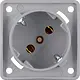 Berker 841852526 Integro Flow wandcontactdoos randaarde 45 graden schroefklemmen grijs mat