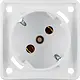 Berker 841852522 Integro Flow wandcontactdoos randaarde 45 graden schroefklemmen wit mat