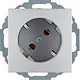Berker 47271404 wandcontactdoos randaarde 45 graden gedraaid S1/B3/B7 aluminium mat