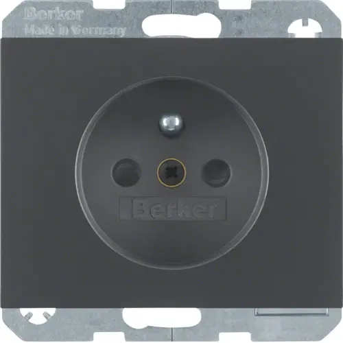 Berker 6768757006 wandcontactdoos penaarde kindveilig K1 antraciet