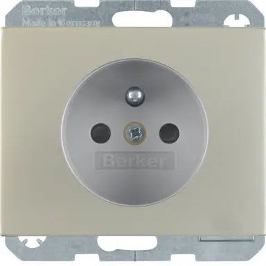 Berker 6768757004 wandcontactdoos penaarde kindveilig K5 edelstaal