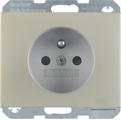 Berker 6768757004 wandcontactdoos penaarde kindveilig K5 edelstaal
