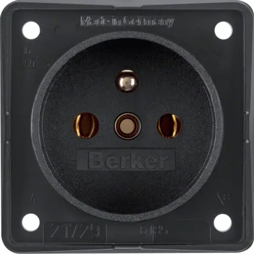 Berker 9618505 Integro Flow wandcontactdoos penaarde zwart mat