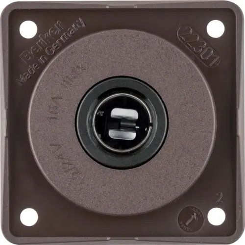 Berker 945172501 Integro Flow wandcontactdoos 12V/16A bruin mat