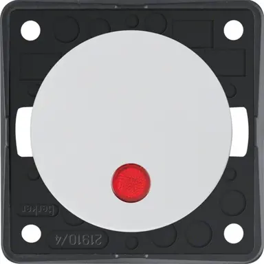 Berker 937622539 Integro Flow uitschakelaar 2-polig 12 V met controleverlichting wit glans