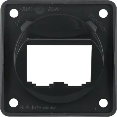 Berker 845582510 Integro Flow draagplaat 2-voudig voor BTR/E-dat modules zwart glans