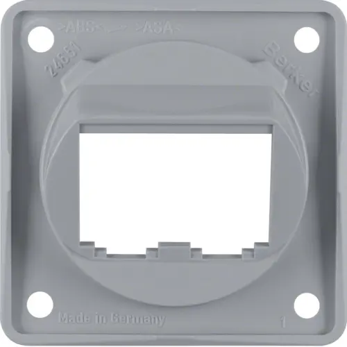 Berker 845582507 Integro Flow draagplaat 2-voudig voor BTR/E-dat modules grijs glans