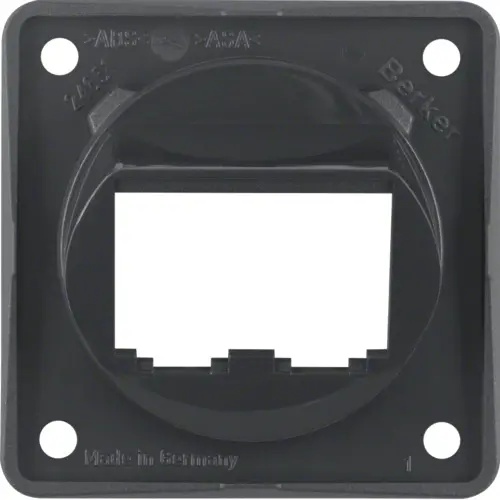 Berker 845582505 Integro Flow draagplaat 2-voudig voor BTR/E-dat modules antraciet glans