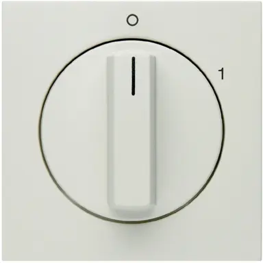 Berker 11508989 draaiknop voor draaischakelaar aan/uit met opdruk 0-1 S1/B3/B7 wit glans