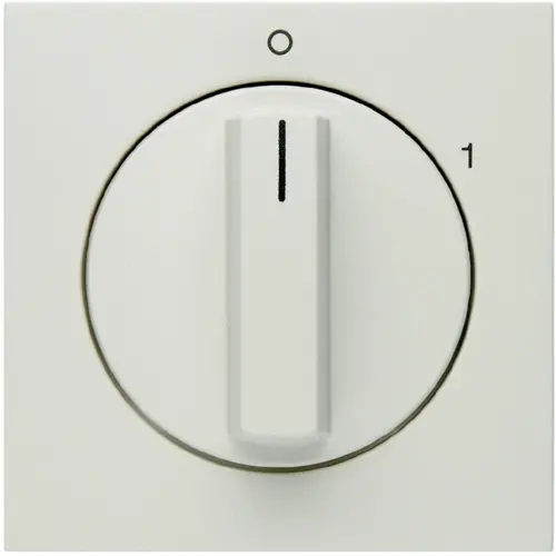 Berker 11508989 draaiknop voor draaischakelaar aan/uit met opdruk 0-1 S1/B3/B7 wit glans