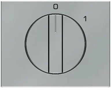 Berker 11507104 draaiknop voor draaischakelaar aan/uit met opdruk 0-1 K5 edelstaal