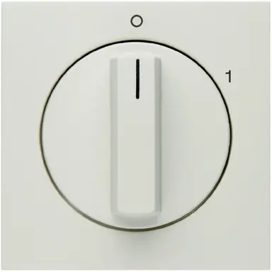 Berker 11501909 draaiknop voor draaischakelaar aan/uit met opdruk 0-1 S1/B3/B7 wit mat