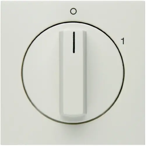 Berker 11501909 draaiknop voor draaischakelaar aan/uit met opdruk 0-1 S1/B3/B7 wit mat