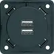 Berker 926102505 Integro Flow USB-oplaadcontactdoos 3A USB-A antraciet mat
