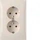 Berker 47728982 wandcontactdoos 2-voudig randaarde voor ovale 1,5 inbouwdoos S1 creme glans