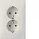 Berker 47721909 wandcontactdoos 2-voudig randaarde voor ovale 1,5 inbouwdoos S1 wit mat